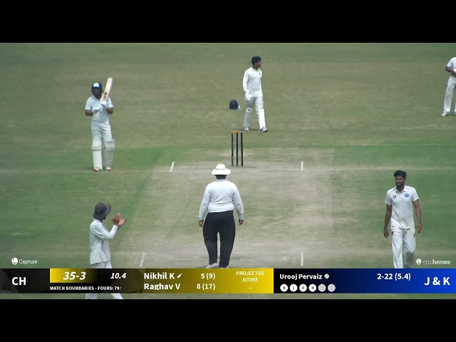 J & K vs Chandigarh live cricket match | 15-Sep-26 09:30 AM -1 live - Men U23 Multi Day Matches with