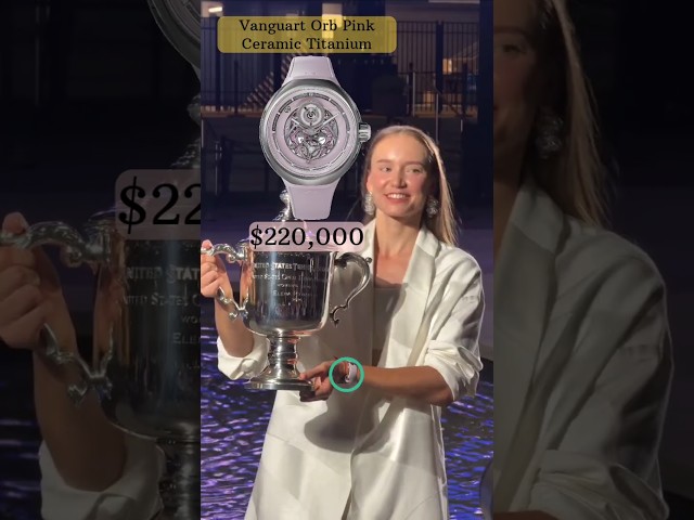 Elena Rybakina Lifts Her First US Open Trophy 🏆 | World No. 1 & $220k Vanguart Orb ⌚ #shorts