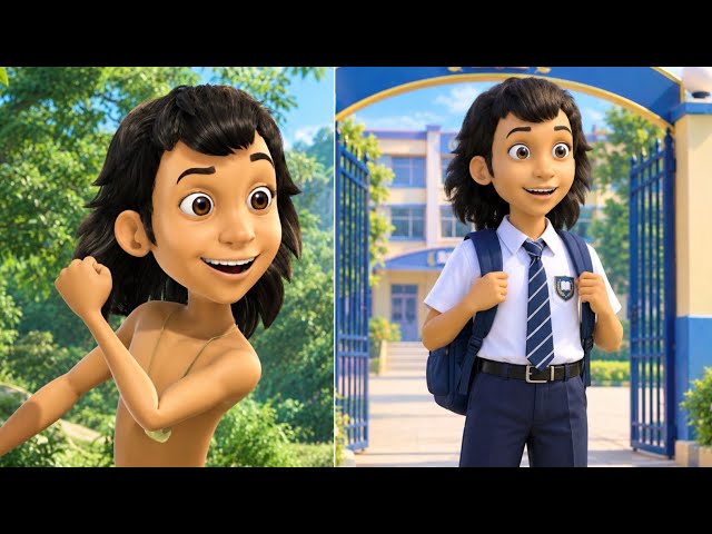The Jungle Book Cartoon Characters' School Life Version