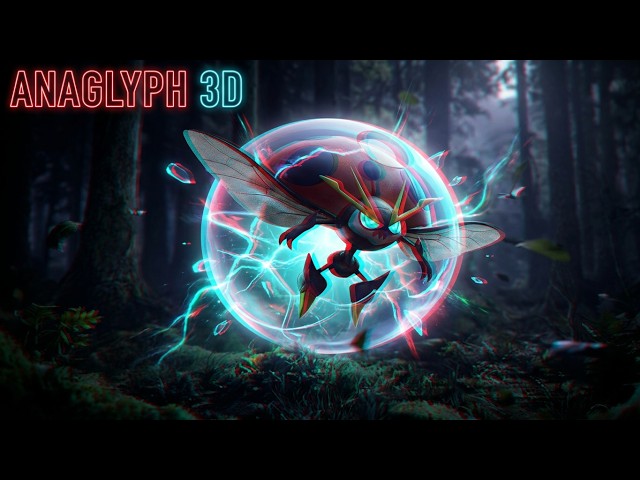 Unseen collection of so many Pokémon #anaglyph #3d #video