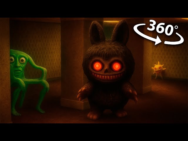 LABUBU 360° - BACKROOM HORROR - VR 8K | What Happens If You Get Lost In The Backrooms? Brainrot MEME