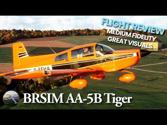 Short Flight Review | BRSIM DESIGNS GRUMMAN AA-5B TIGER | Alpine flying LSZO-LSZG | MSFS 2024
