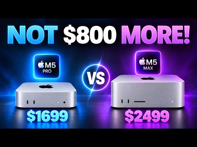 M5 Max Mac Studio vs M5 Pro Mac mini - Don't Buy the Wrong One