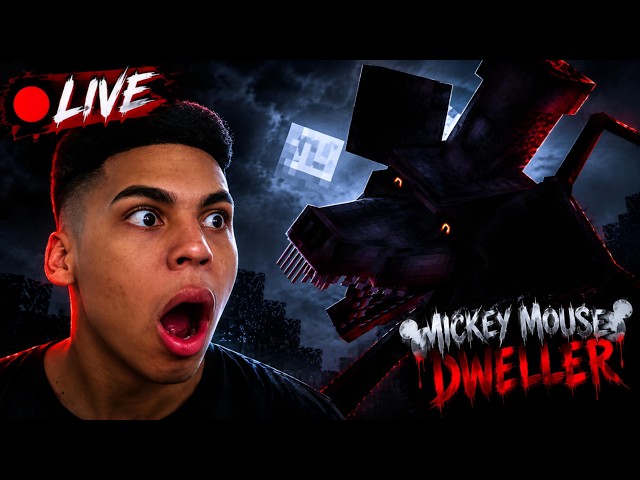[🔴LIVE!!] O MICKEY MOUSE DWELLER ESTÁ ME PERSEGUINDO NO MINECRAFT!!