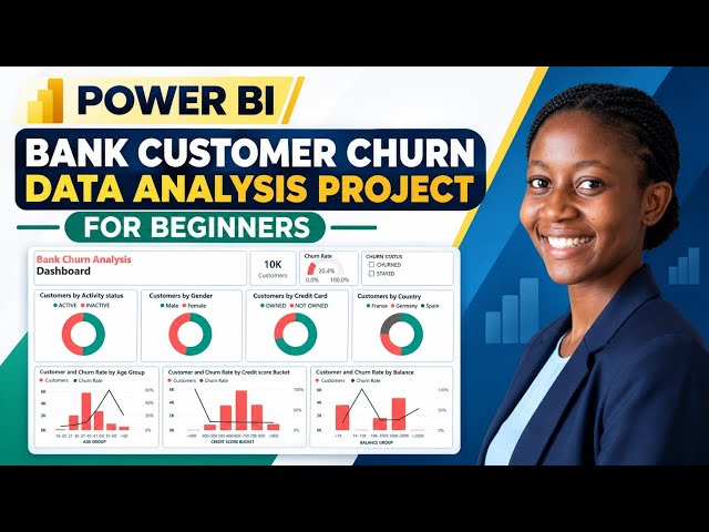 Power BI Bank Customer Churn Analysis | End-to-End Dashboard Design Data Analyst Portfolio Project