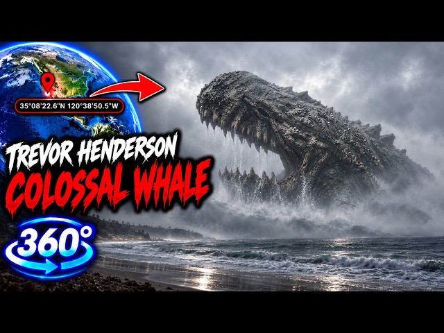 VR 360° - I Found the Terrifying Colossal Whale (Trevor Henderson) on Google Earth!