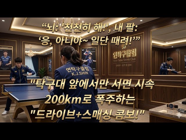 "A heart that runs wild at 200 km/h whenever standing in front of the table!" "Drive + Smashing C...