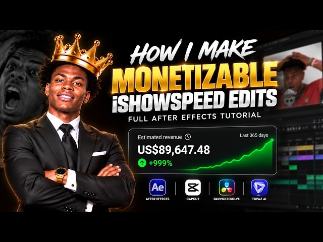 How I Make Monetizable IShowSpeed Edits | Full After Effects Tutorial