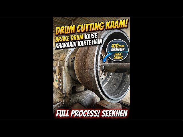 🔴 LIVE: 410mm Heavy Brake Drum Turning Work | Lathe Machine Machining #LatheMachine #Machining #Bra