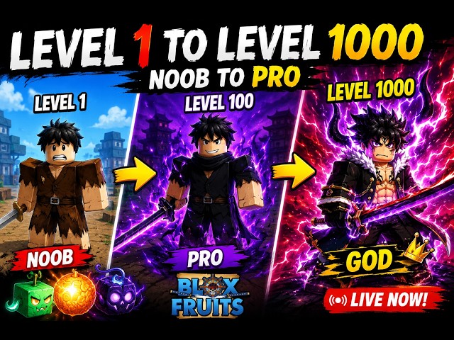 🔴 ROBLOX LIVE 🔥 NOOB TO PRO CHALLENGE! 😈 Can I Become OP? | Narutoxislive