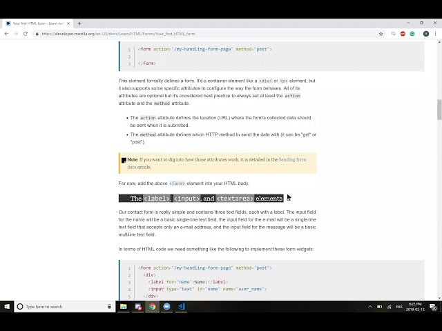 Learning HTML/CSS - HTML table basics