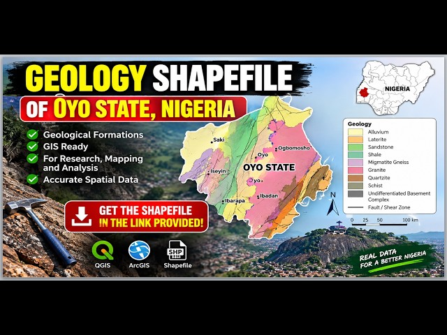 Oyo State Geology Shapefile | Nigerian States Geology Shapefile Dataset