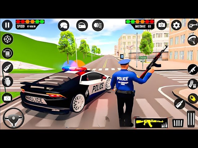 🚓 Police Car Chase Simulator 3D – Real City Cop Pursuit Gameplay (Android)