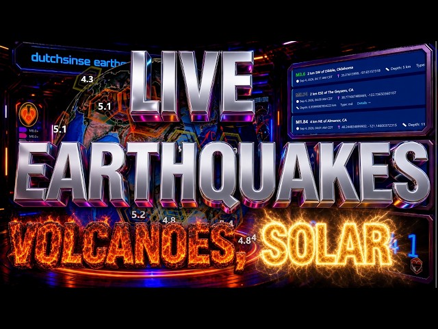 LIVE EARTHQUAKES, VOLCANOES, SOLAR, and Earths Magnetosphere