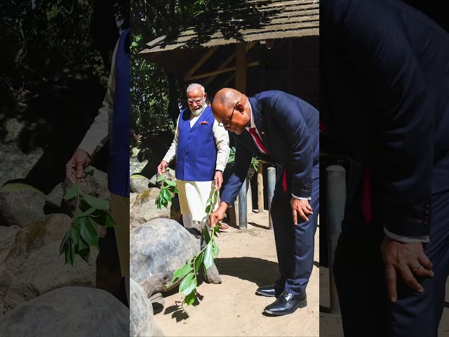 PM Modi & President Herminie visit #seychelles National Botanical Gardens | #shorts