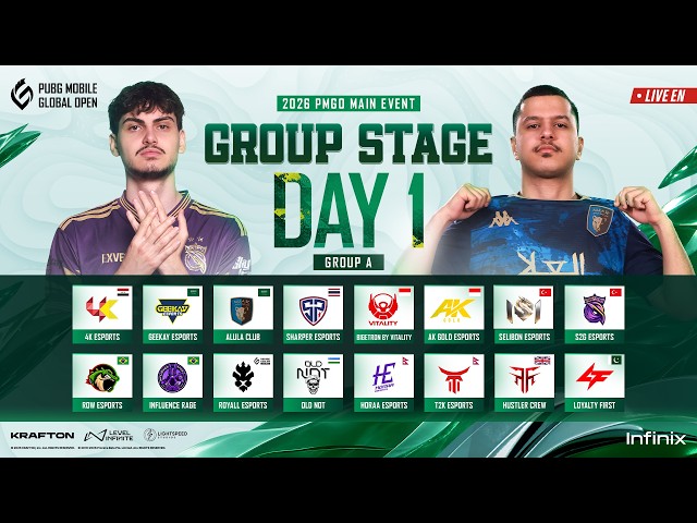 [EN] 2026 PMGO S2 Main Event | Group A | PUBG MOBILE GLOBAL OPEN Season 2
