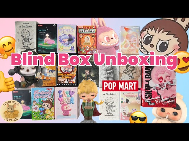 Relaxing No Talking Blind Box Unboxing | Pop Mart | Labubu Hirono Dimoo Pucky Skullpanda | ASMR
