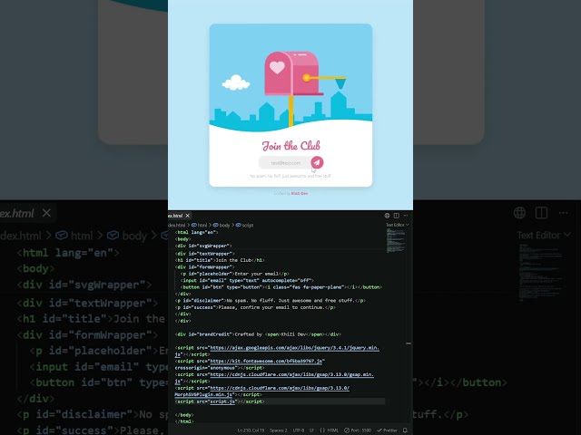 Building a Mailbox Form with GSAP #coding #frontend #tutorial