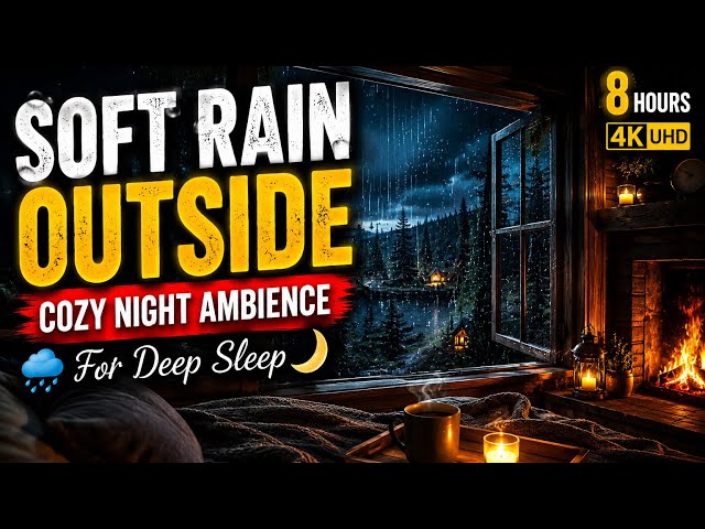 🌧️ Soft Rain Outside an Open Window | Cozy Night Ambience for Deep Sleep