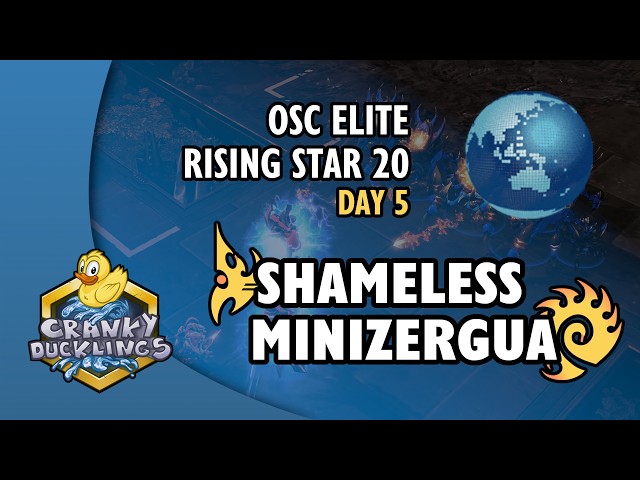 Shameless vs MiniZergUA - PvZ | OSC Elite Rising Star 20 - Day 5 | StarCraft 2 Tournament