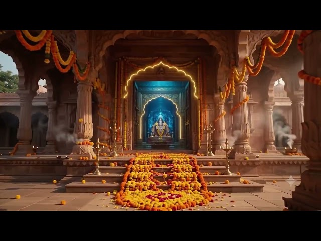 Shri Govind Dev Ji Divine Devotion 🙏🦚 | Cinematic Bhakti LED Background 4K | Background Bazaar
