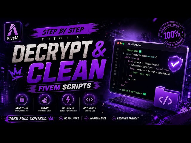 How to Decrypt FiveM Scripts for FREE in 2026 | NEW Cleaning Method
