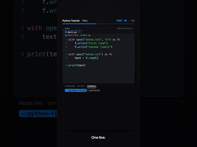 Python Tutorial, Part 8: Files.
