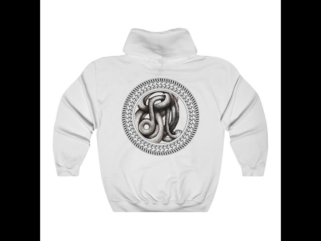 This is a preview of how a drawing would go from scratch to merchandise.
