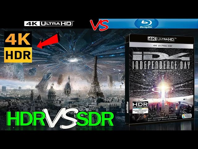 Independence Day 1996 HDR WCG ANALYSIS 4K UHD Blu Ray REVIEW vs 1080p BD SDR 100nit #TRUE_DIFFERENCE