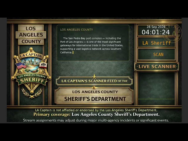 LA Sheriff - *Live* LASD Police Scanner - LA Captain - 27-Sep-2026 - S6