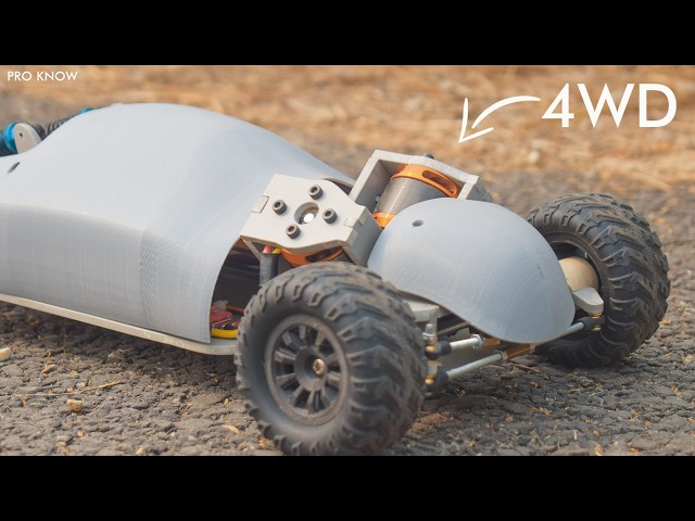 Handmade 4WD Powerful RC Car out of PVC Pipe - High Speed DIY RC Car with shock Absorbers
