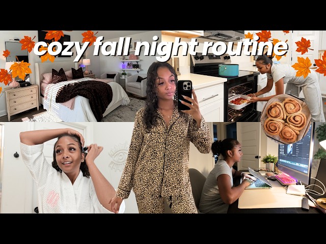 my realistic cozy fall night routine 🍂 | comfort dinner, self-care & reset