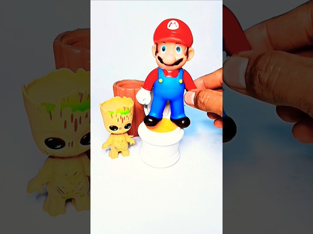Super Mario Toy Unboxing - Mario Catches Groot!? 😱 #mario #toys