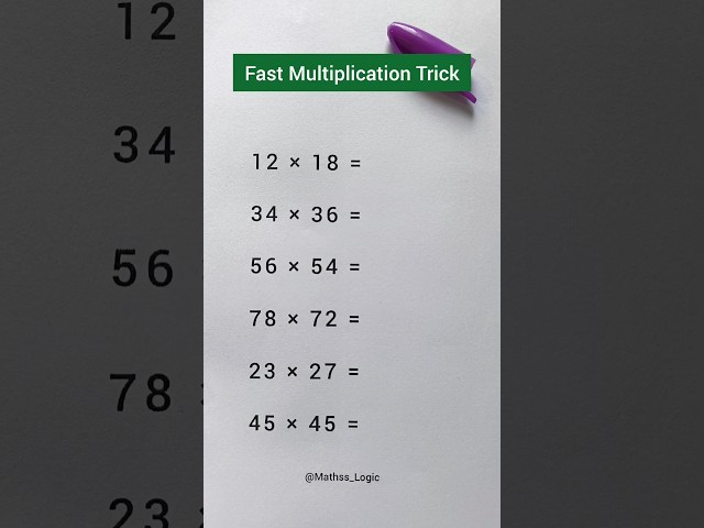 Nice Multiplication Trick #mathematics #maths #multiplication #shorts #ytshorts