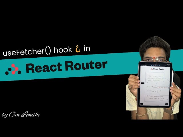 #38 useFetcher() hook 🪝 in React Router #reactrouter #usefetcher #omlondhe