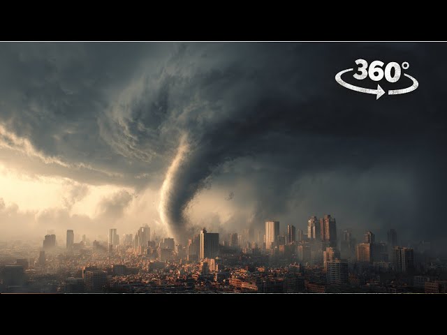 VR 360 Escape tornado and storm in your car and ship Virtual Reality interactive videos