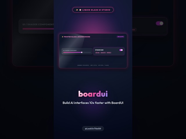Build AI interfaces 10x faster with BoardUI 🚀