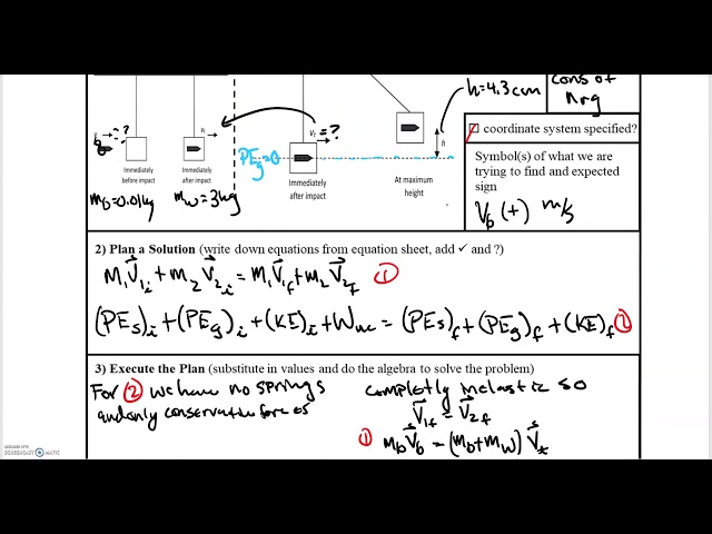 7.09 Problem 13 Ballistic Pendulum