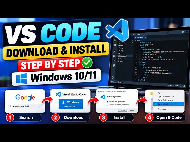 VS Code Download & Install Kaise Kare Windows 10/11 | Visual Studio Code Installation 2026