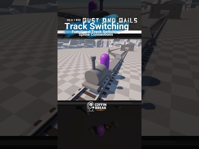 Rust and Rails B30 Functional Track Switching/Spline Connections  #adventure #game #gameplay #train