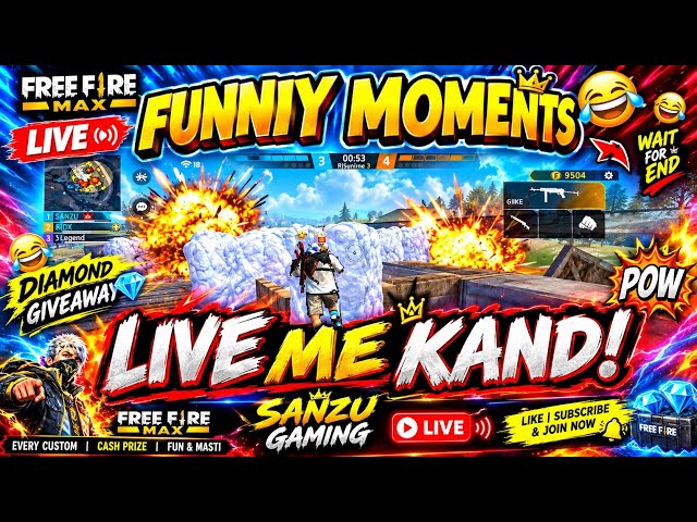 CS CUSTOM FUNNY MOMENTS 😂 LIVE STREAM ME KYA HO GAYA? | SANZU GAMING