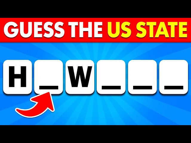 Guess the 50 US States without Vowels | Learn the States of USA