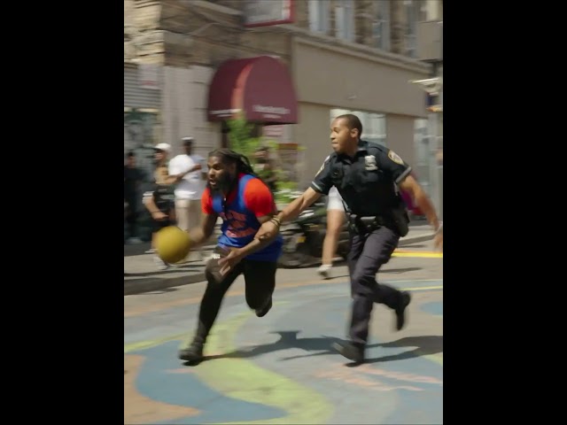High Flying Dunk on NYPD! #dunk #crazydunks #basketball