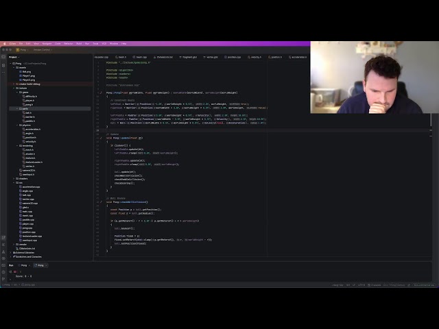 Manual Coding because I still like learning - Making Pong in C++ with OpenGL - Come chill!