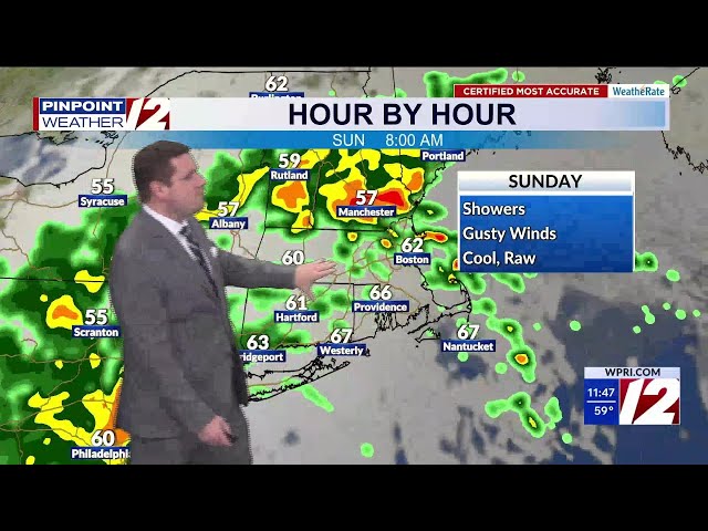 WPRI 12 Weather Forecast 9/27/26: Rainy, Windy Sunday With Coastal Flooding Possible