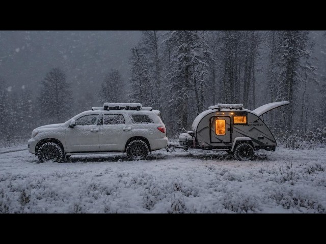 Surviving a Winter Storm in a Heated Teardrop
