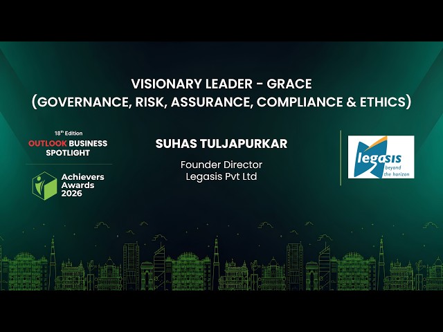 Suhas Tuljapurkar Wins Visionary Leader - GRACE | Outlook Business Spotlight Achievers Awards
