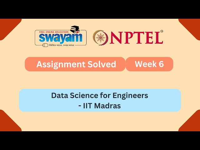Data Science for Engineers week 6 || NPTEL answers 2026 || MY SWAYAM || #nptel #nptel2026 #myswayam