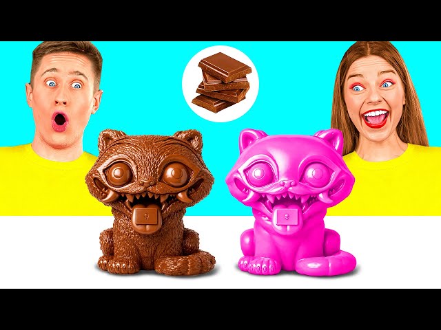 Bubble Gum vs Chocolate Food Challenge | Funny Challenges