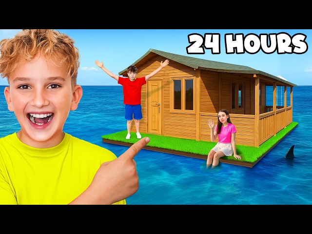 I Survived 24 Hours in a Floating House!
